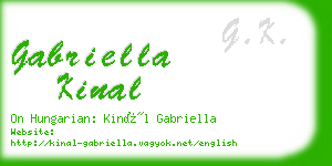 gabriella kinal business card